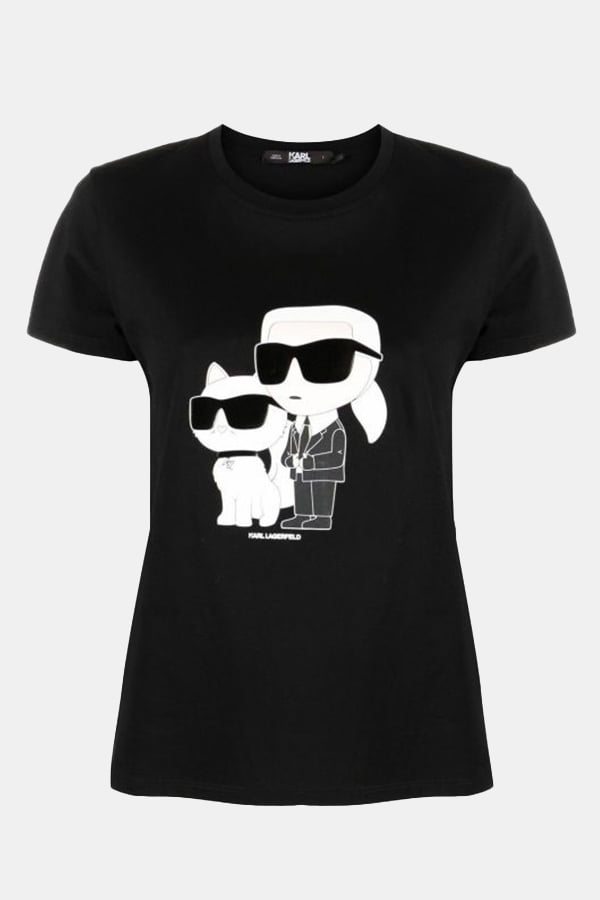 ΓΥΝΑΙΚΕΙΑ ΜΠΛΟΥΖΑ T-SHIRT KARL LAGERFELD - 990 ΜΑΥΡΟ
